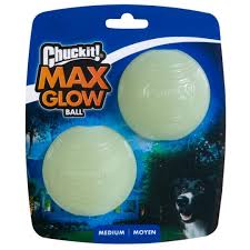 Chuckit! Max Glow Balls Medium (2Pk) DOG - TOY Chuckit