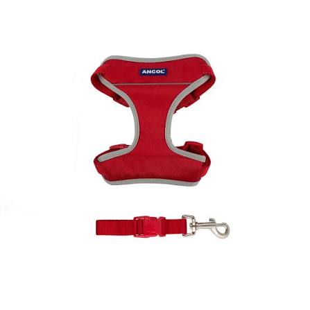 TRAVEL DOG HARNESS Dog accessories Ancol S Red
