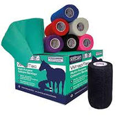 Vetset WrapTec 100mm X 4.5mm Cohesive Bandage single Vetset Black
