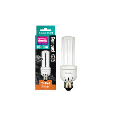 Arcadia Arcadia D3+ Compact Bulb, 12% Reptile UVB Arcadia 13 Watts