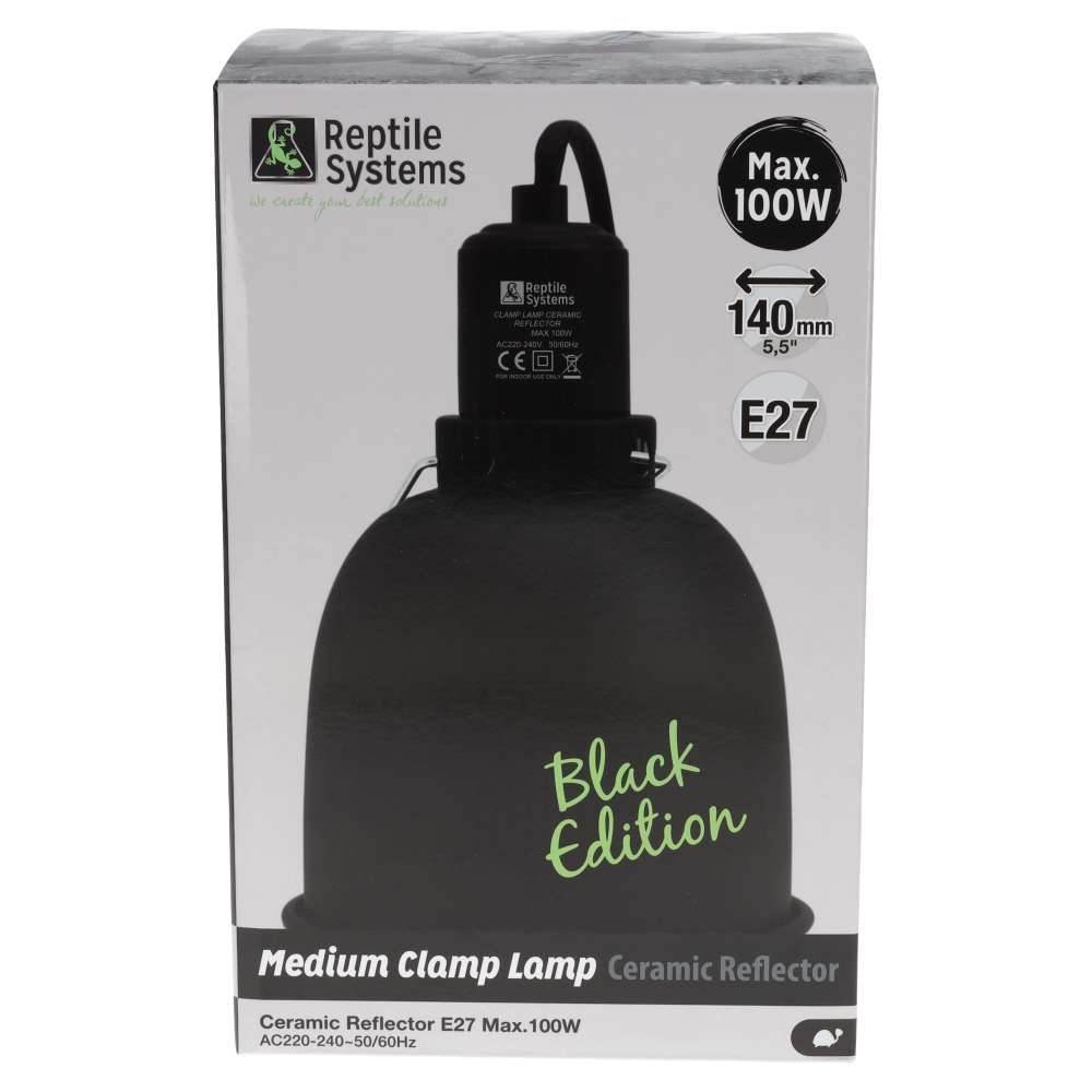 RS Clamp Lamp Black Edition Medium Reptile - Accessories Pet Market