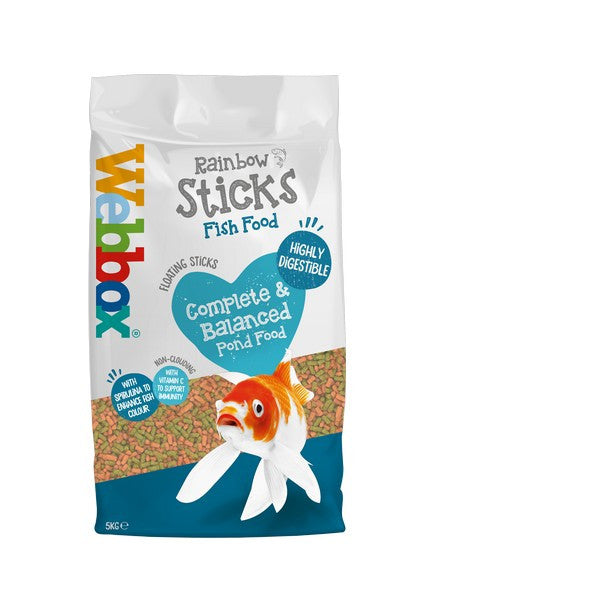 Webbox Rainbow Pond Sticks 5kg Fish Food Webbox