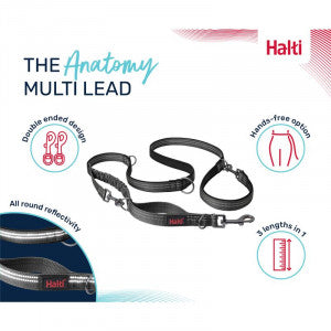 Halti Anatomy Multi Lead Grey Small Pet Market