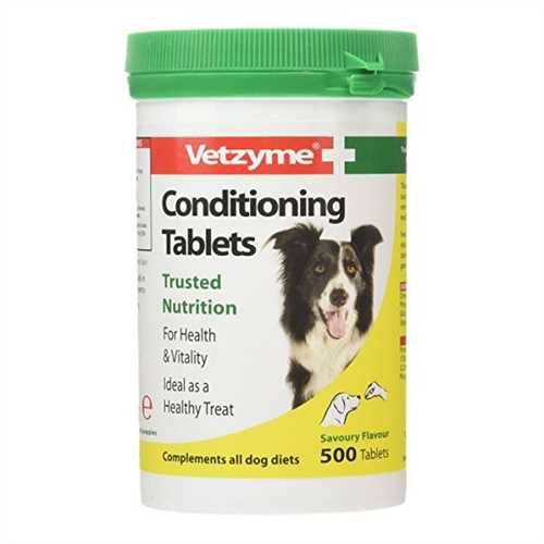 Vetzyme Conditioning Tablets Dogs Vetzyme 500 Tablets