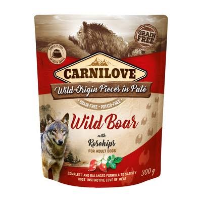 CARNILOVE Dog Pouch Wild boar & rosehips - wet dog food - 300g Pet Market