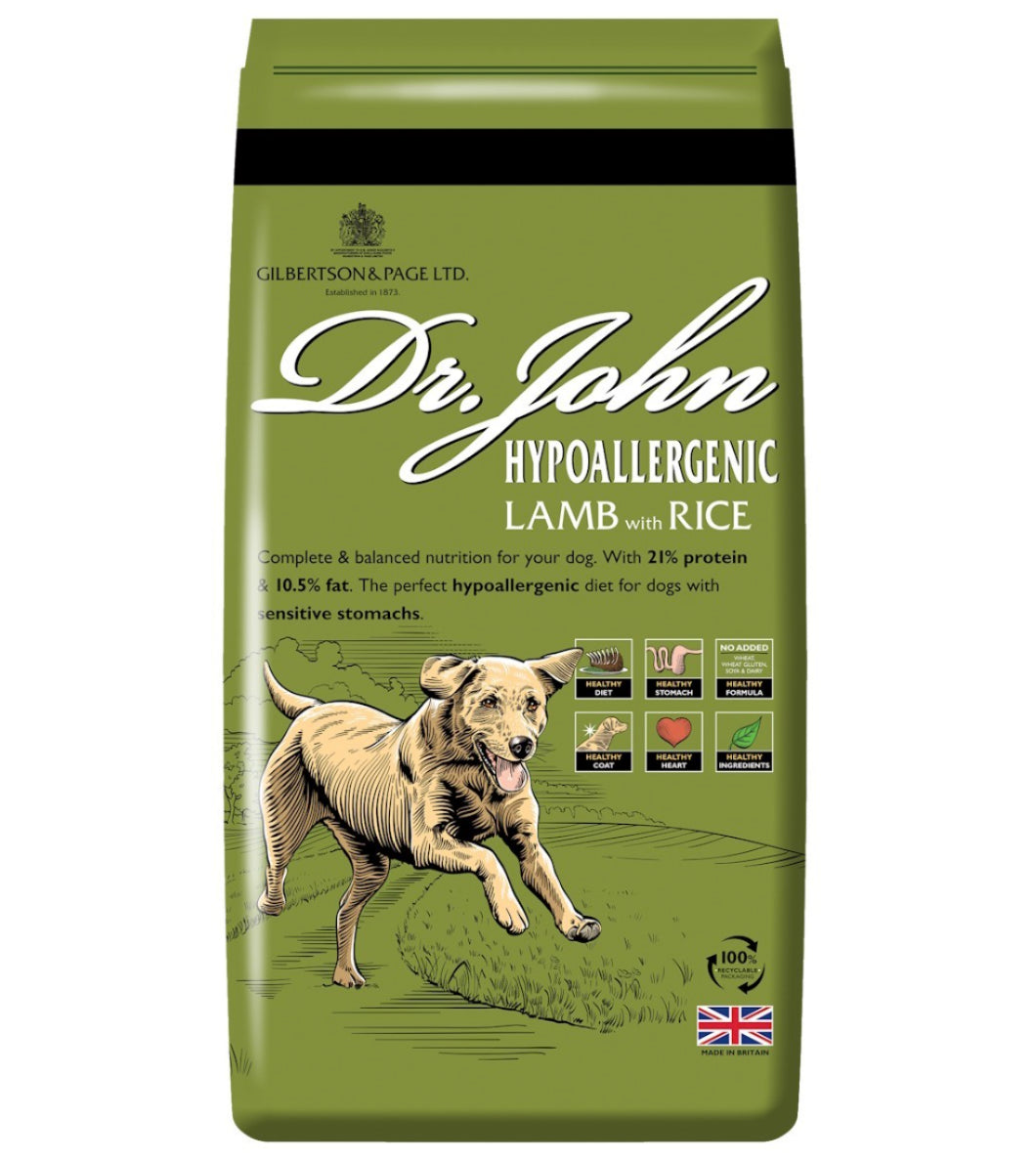 Dr John Hypoallergenic Lamb & Rice, 12.5kg DOG - FOOD DR JOHN