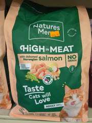 Natures Menu Adult Salmon Dry Cat 1.25kg Cat - Food Natures Menu