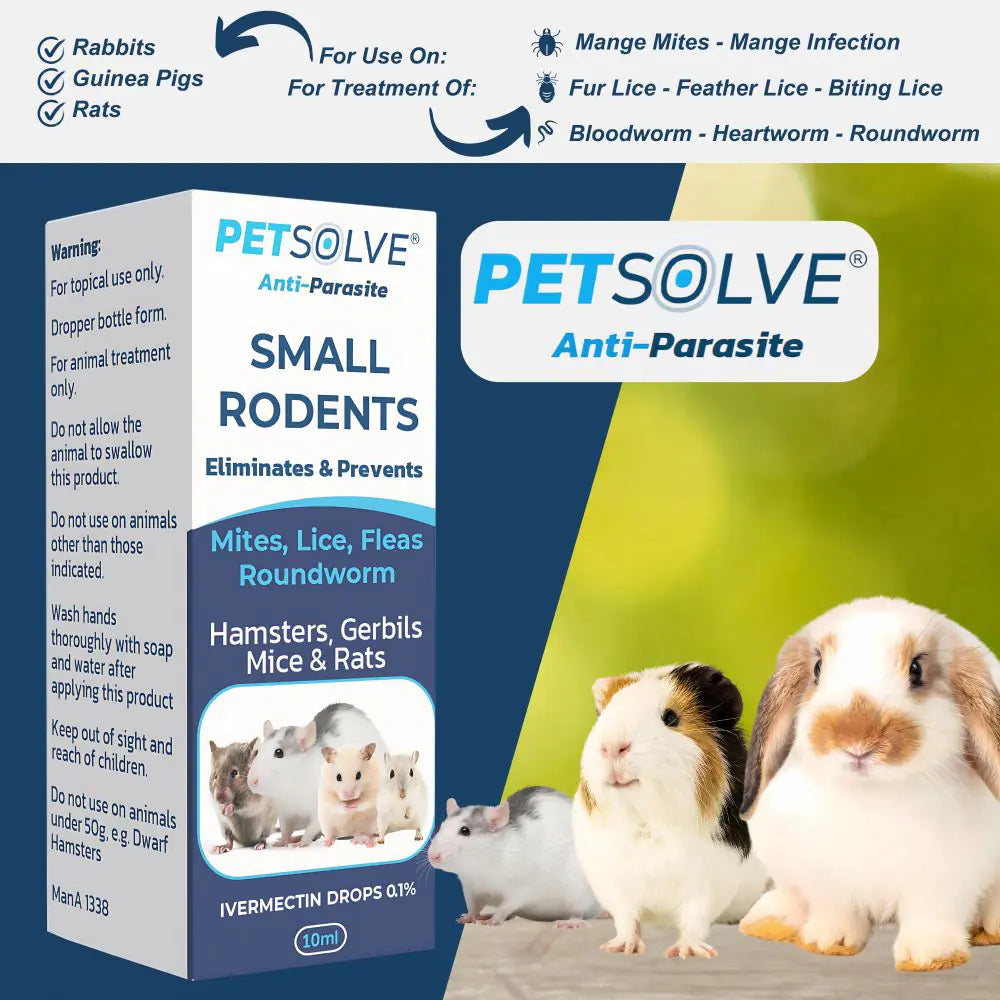 Petsolve Anti-Parasite Small Rodent – 10ml Pet Market