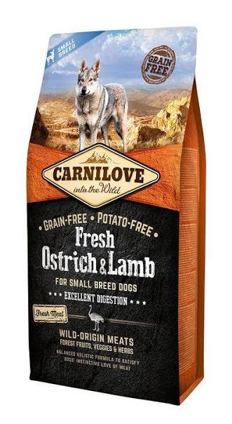 Carnilove Fresh Ostrich & Lamb Small Breed 6Kg DOG - Food Carnilove