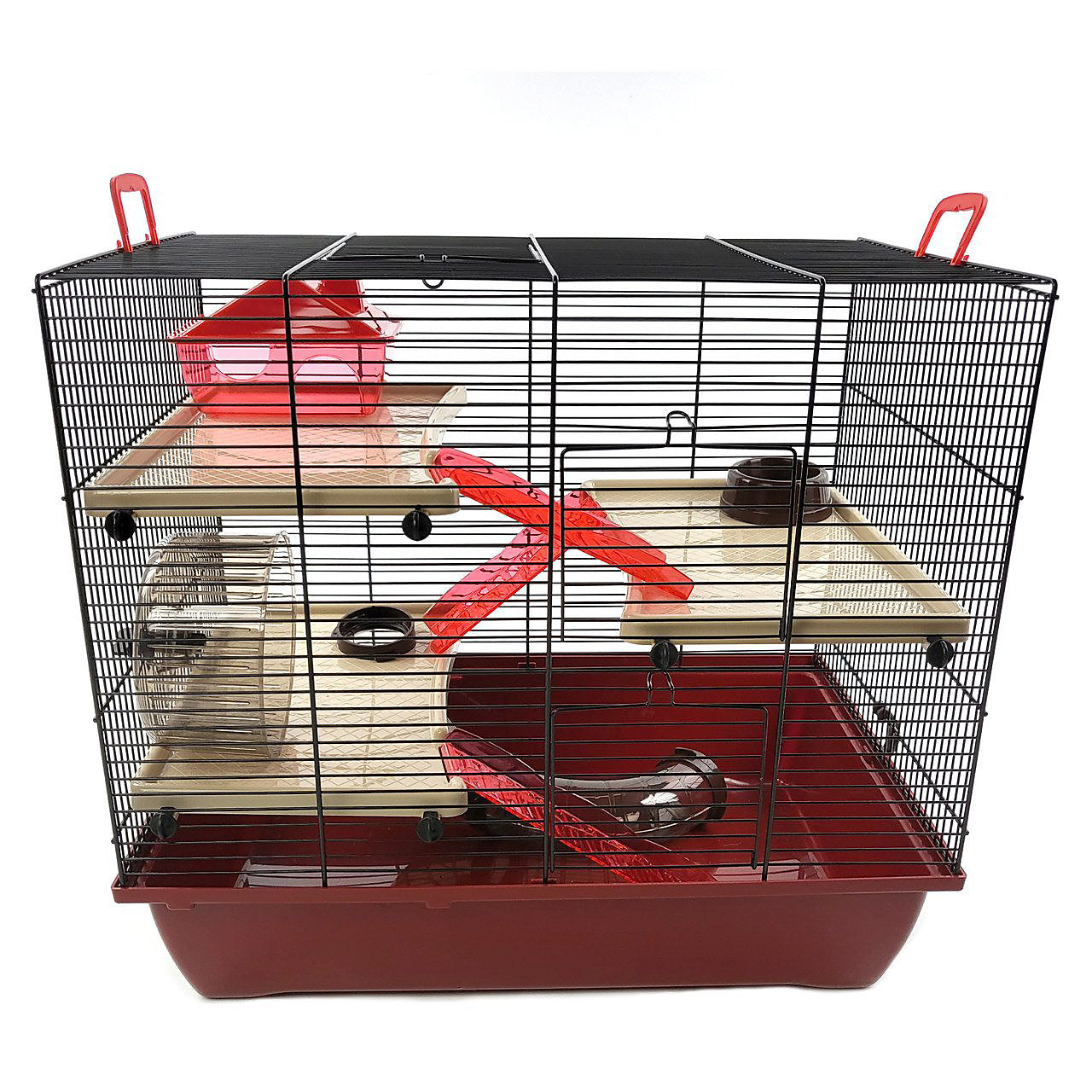 The Grand Hamster Cage With Accessories 500x450x330 - Maroon
