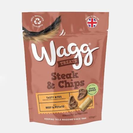 Wagg Steak and Chips Treats 125g DOG - TREAT Wagg