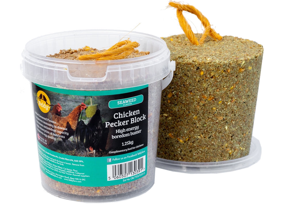 Feldy - Hanging Pecker Block for Chickens (Seaweed Flavour) - 1.25kg Pet Market