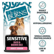 Burns Sensitive Duck & Brown Rice Dry Complete kibble Burns