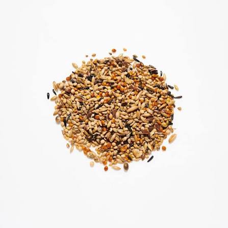 Countrywide Neophema Mix bird feed in a clear plastic container, showing colorful seed blend for small parrots and finches.