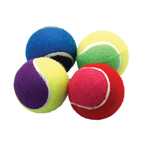 Happy Pet Tennis Ball Assorted – 4 Pack (2.5″) Pet Market