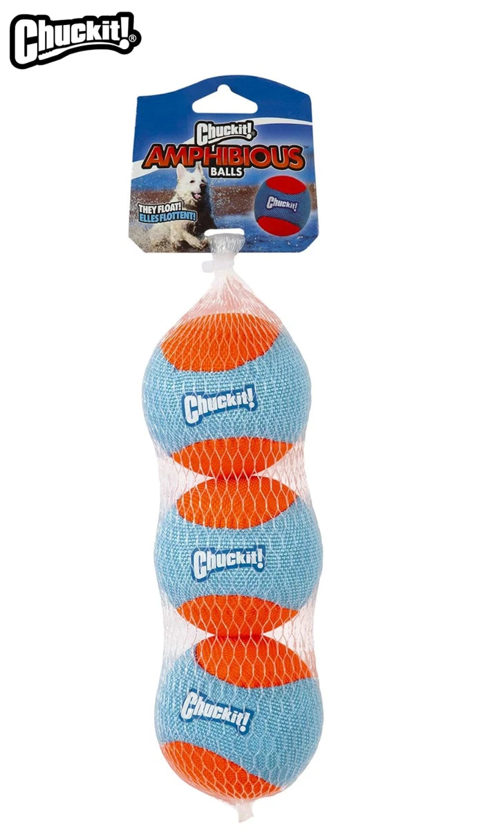 CHUCKIT! AMPHIBIOUS DOG BALLS 3PK Pet Market