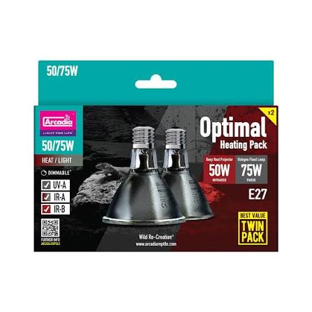 Arcadia Heating Pack Reptile Basking Bulb Arcadia
