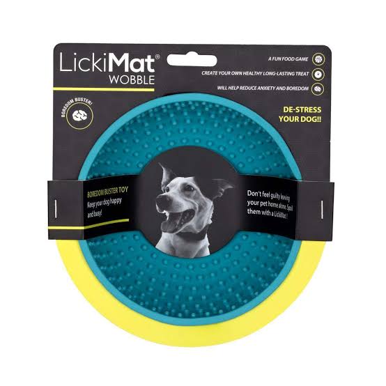 LickiMat Wobble Slow Feeder Boredom Buster Dog Food Bowl - Blue DOG - TOY Pet Market