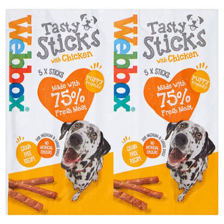 Webbox 5 Tasty Sticks 55g Webbox Chicken