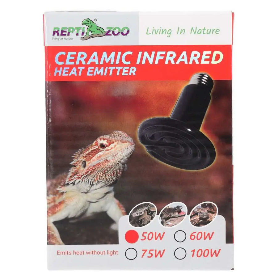 RZ Ceramic Heat Emitter, Black, 50w Reptile - Accessories Pet Market