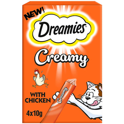 40g Dreamies Creamy Cat Treats With Chicken