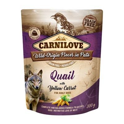 CARNILOVE Dog Pouch Quail & Yellow carrot - wet dog food - 300g Pet Market