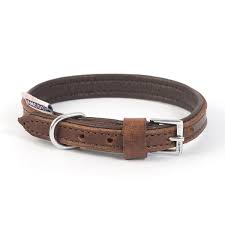 Vintage Padded Leather Collar Ancol Size 2