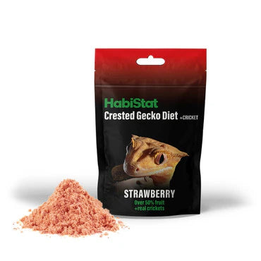 HabiStat Crested Gecko Diet Strawberry + Crickets 80g Pet Market