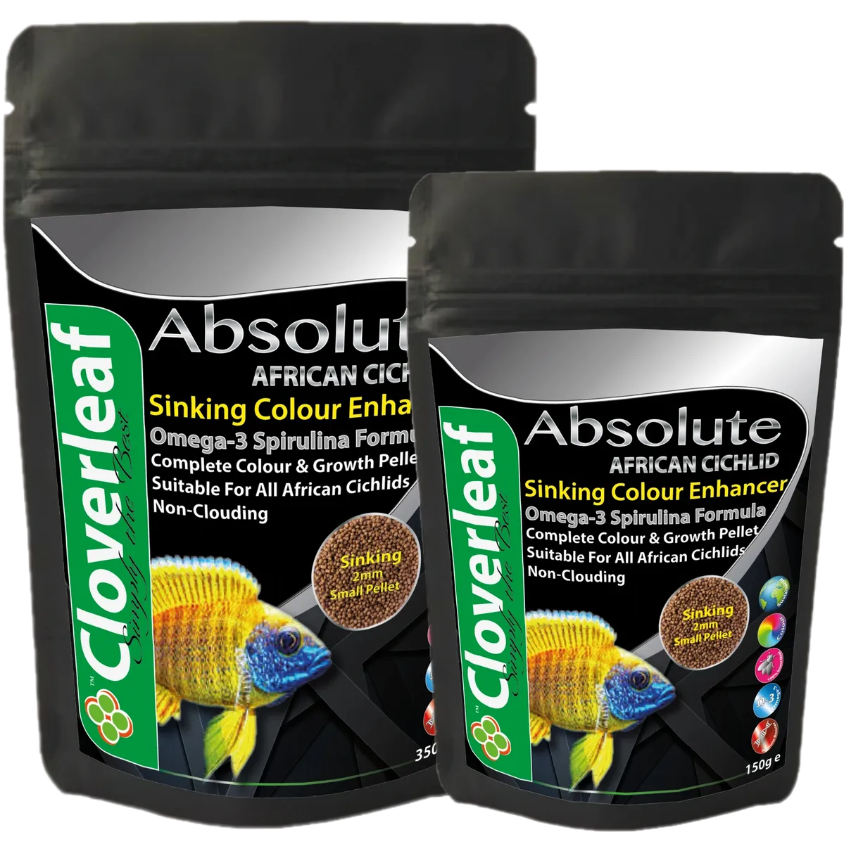 Cloverleaf Absolute African Cichlid Sinking Colour Enhancer 150g the Pet MARKET