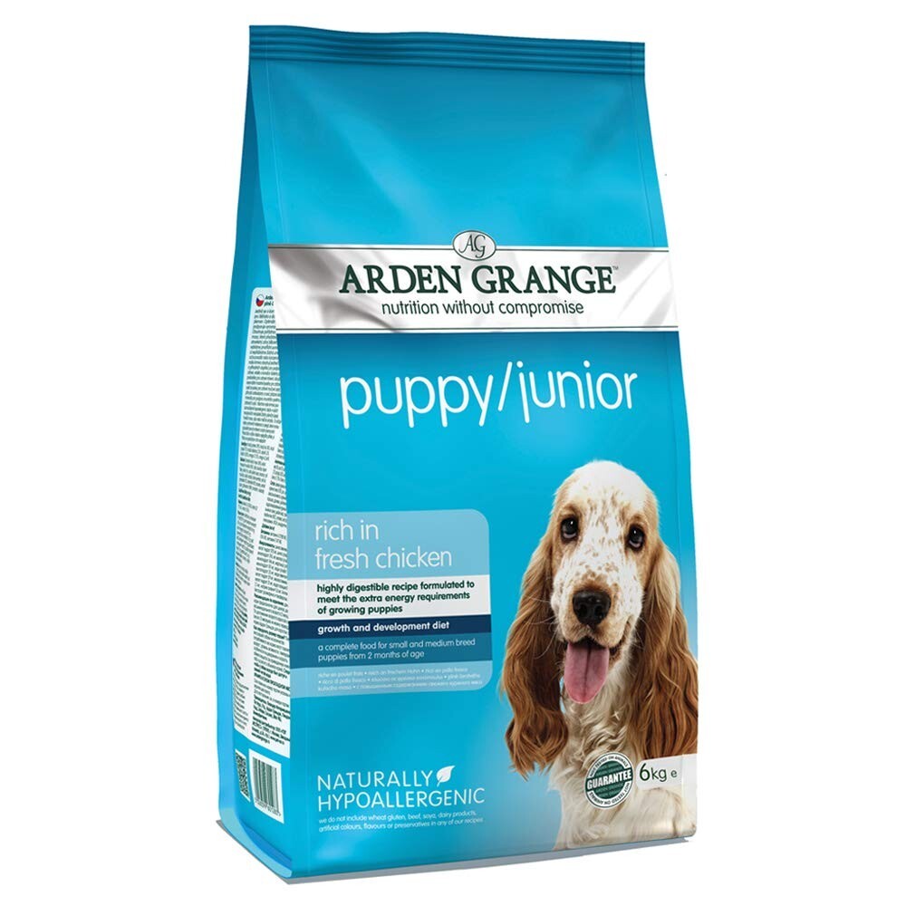 Arden Grange Chicken & Rice Puppy/Junior 6kg DOG - Food Arden Grange