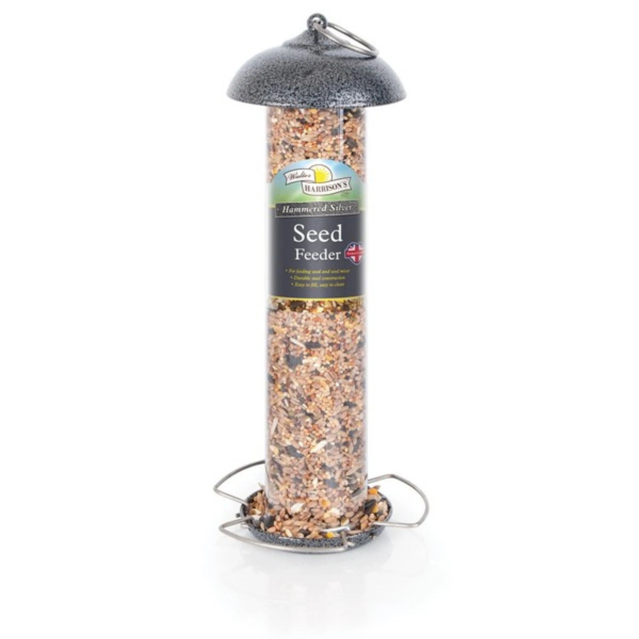 Harrisons Hammertone Silver Seed Feeder 30cm Bird - Accessories Pet Market