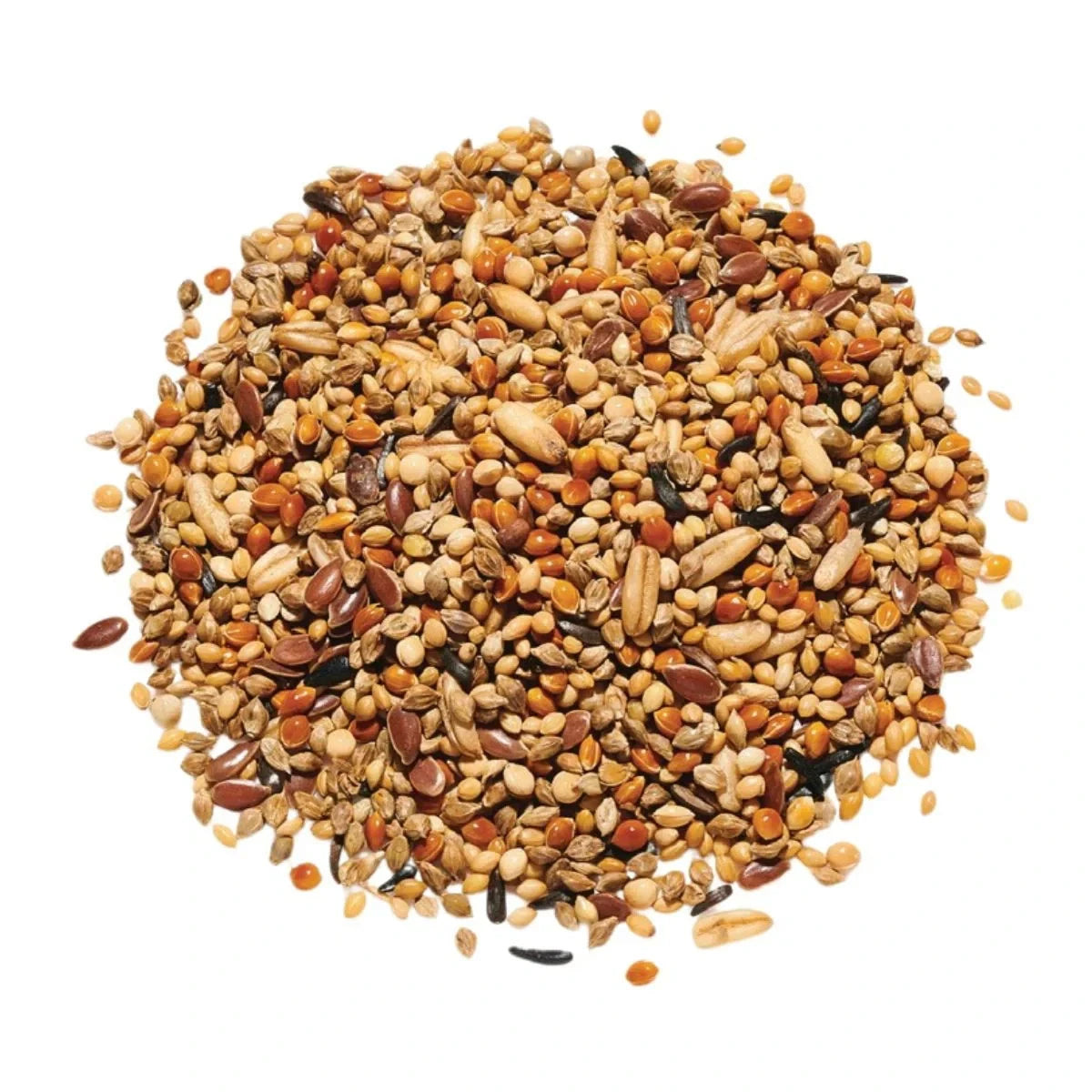 Countrywide Budgie Tonic bird feed in a bag, showing colorful bird seed mix for budgerigars and small parrots.