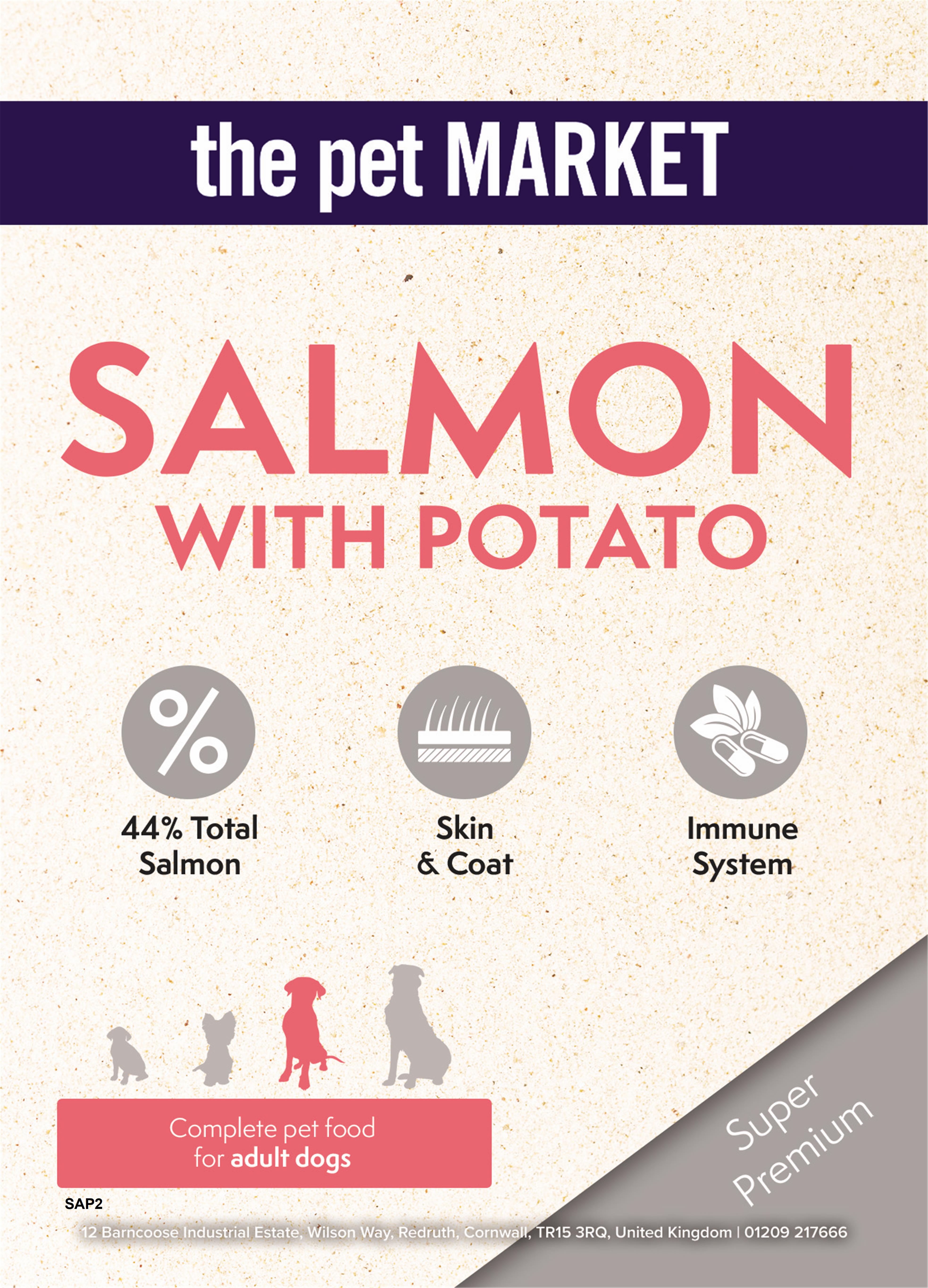 Super Premium Adult Dog Salmon & Potato Dry Complete kibble the Pet MARKET