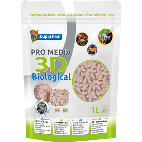 Superfish Pro Media 3D Bio 1000ml aquarium filtration SuperFish