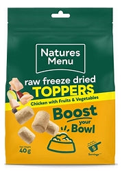 Natures Menu Raw Freeze Dried Toppers Chicken with Fruits & Vegetables Pet Market