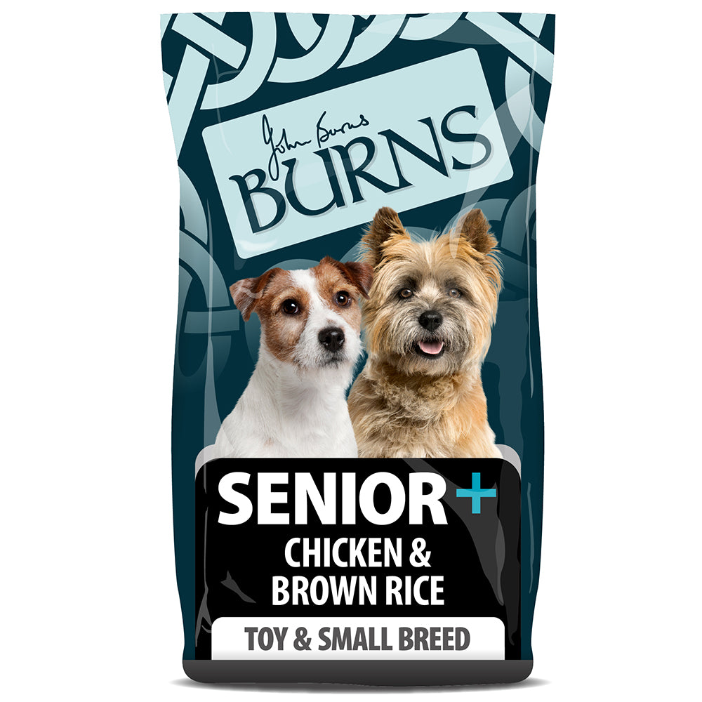 Burns Senior+ Toy & Small Breed Chicken & Brown Rice Dry Complete kibble Burns