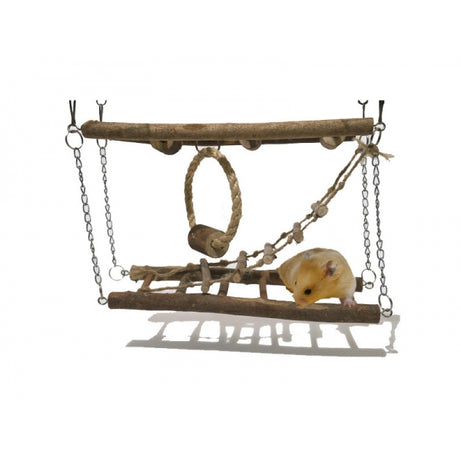 Activity Suspension Bridge Small animal toy Rosewood