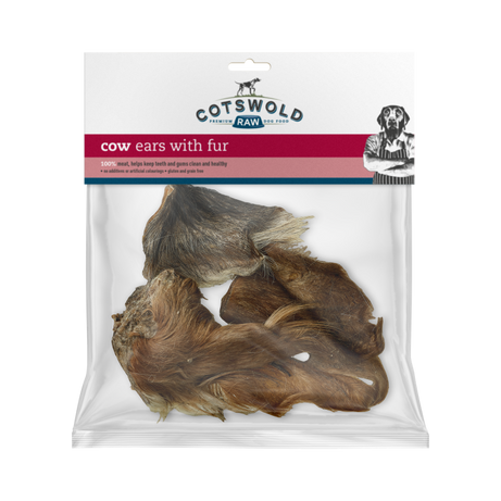 Cotswold COW EARS WITH FUR - 3 PCS Dog Treat Cotswold