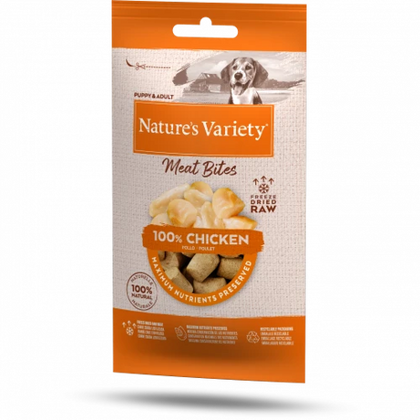 Freeze Dried Meat Bites Dog Treat Natures Menu Chicken