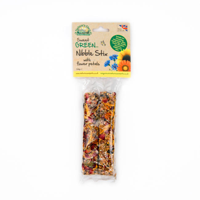 Nibble Stix with Flower Petals Small animal treat Nature's Own