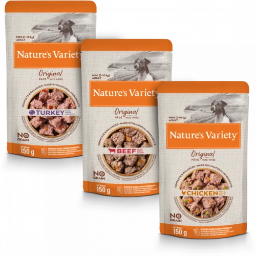 Natures Variety Original Pate for Dogs Dog Food Natures Menu Case of 8 x 150g Mini Dog