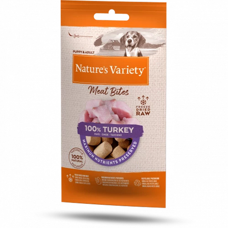 Freeze Dried Meat Bites Dog Treat Natures Menu Turkey
