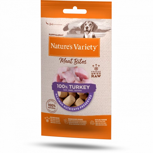 Freeze Dried Meat Bites Dog Treat Natures Menu Turkey