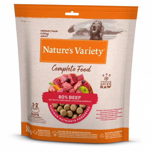 Natures Variety Complete Freeze Dried Dog Food Natures Menu 120g Beef