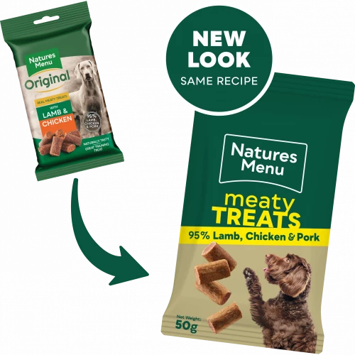 Natures Menu Meaty Treats Dog Treat Natures Menu Lamb Chicken & Pork 50g