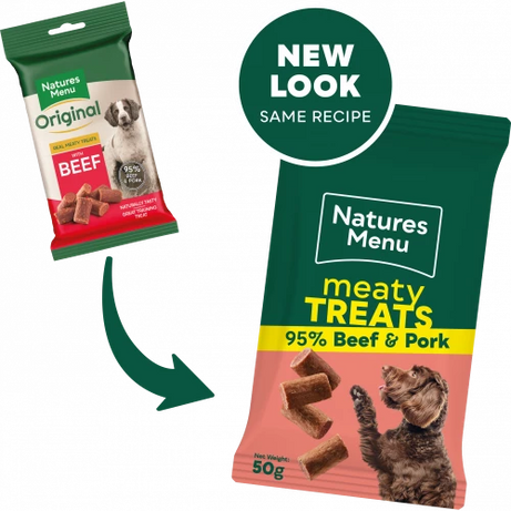 Natures Menu Meaty Treats Dog Treat Natures Menu Beef & Pork 50g
