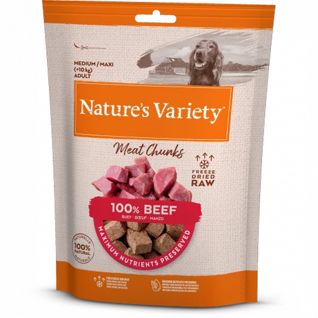 Natures Variety Freeze Dried Meat Chunks 50g the Pet MARKET Beef