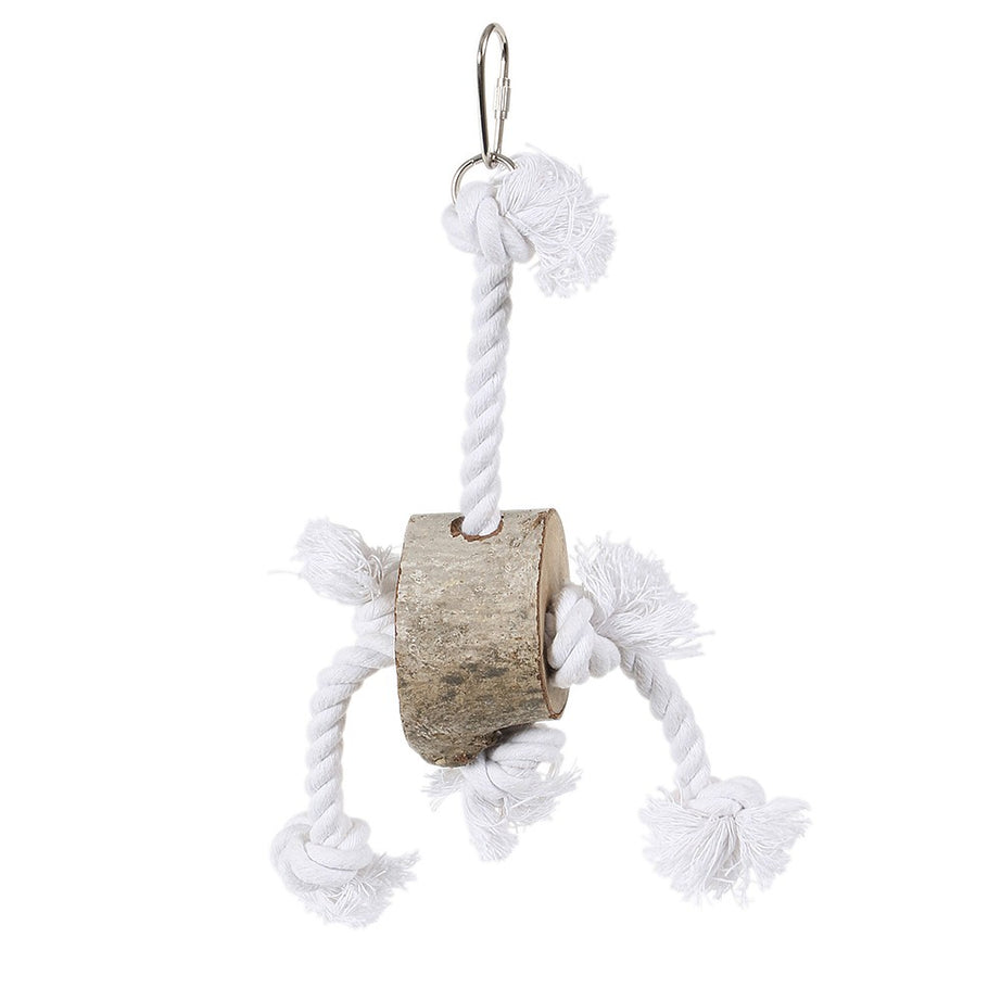 Naturals Wood & Rope Preening Block Toy Bird Toy Northern Parrots