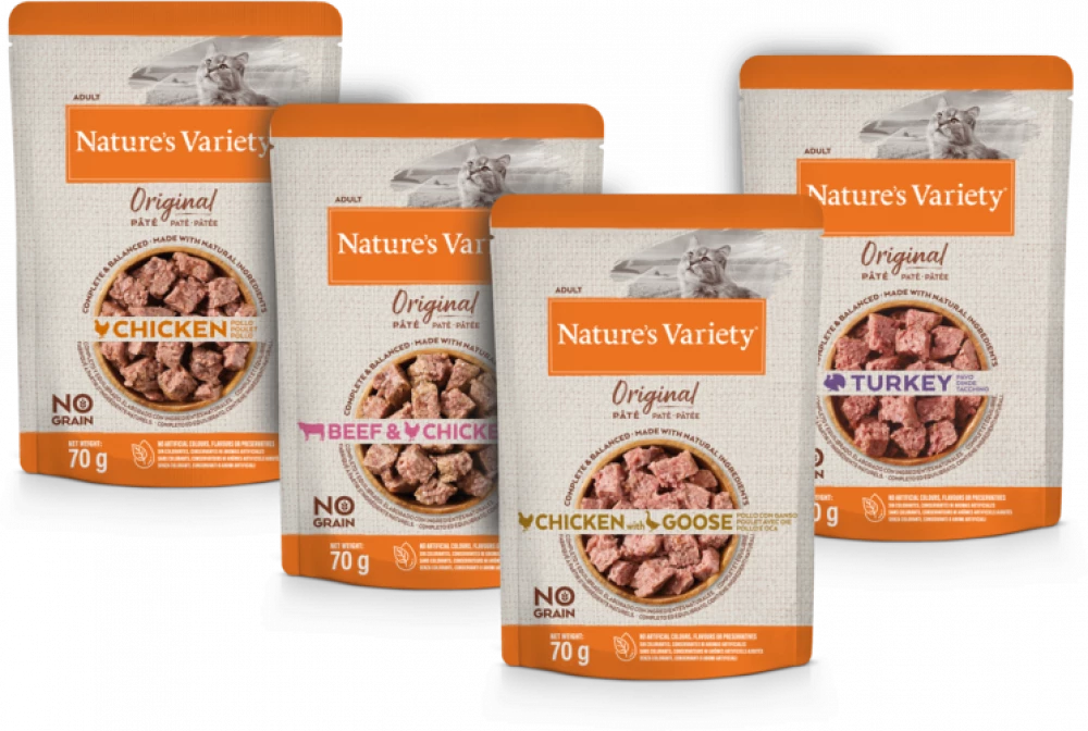 Natures Variety Wet Pouches for Cats Cat food Natures Menu Original Multipack 12x 70G