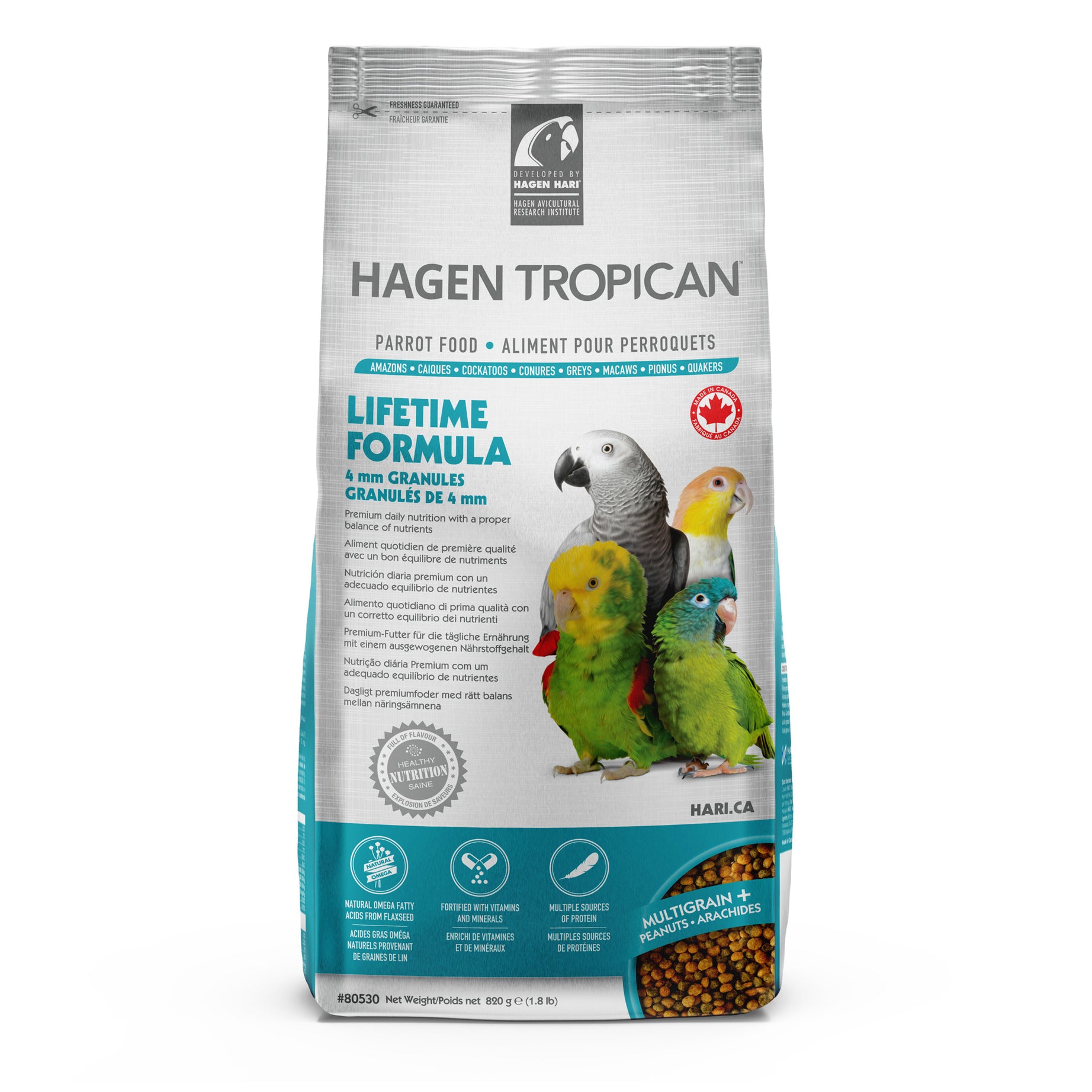Tropican Lifetime Formula Granules for Parrots Hagen